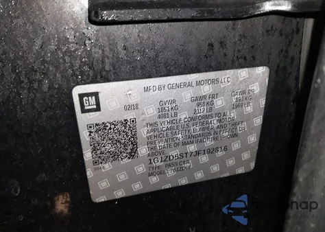 2018 Chevrolet Malibu Lt из США, поврежденный, VIN 1G1ZD5ST7JF192816